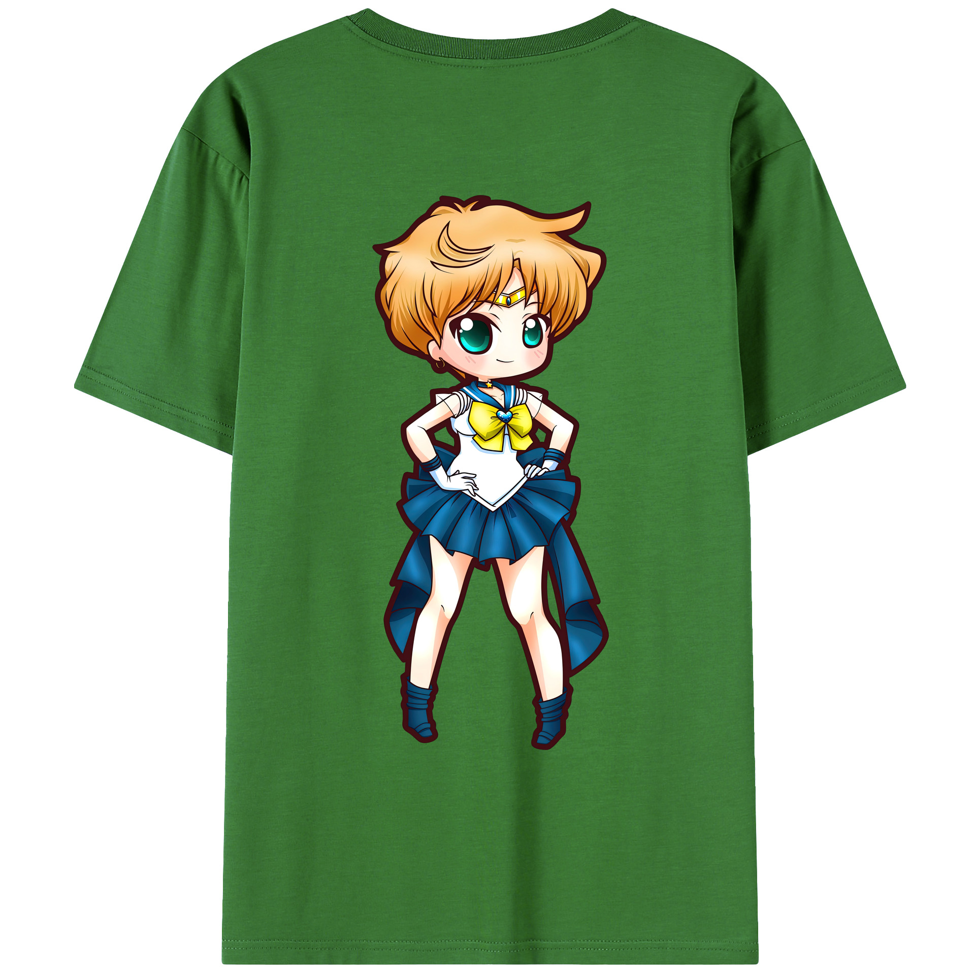 （画像用） 美少女戦士セーラームーン 天王はるか Sailor Moon Tenoh Haruka レディース半袖Tシャツ(バックプリント)